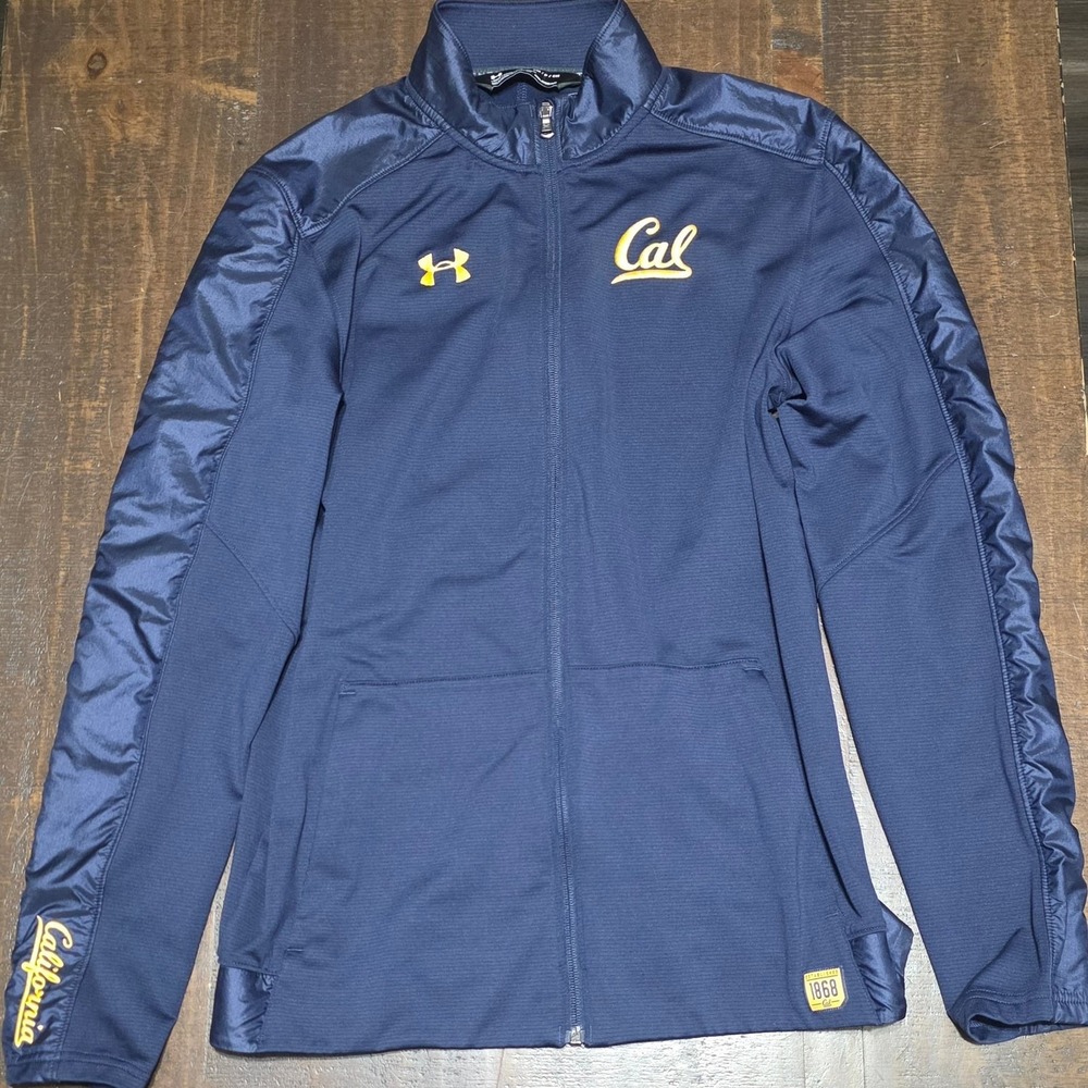 Under Armour Cal Golden Bears Threadborne ColdGear Full Zip Jacket Size Small
